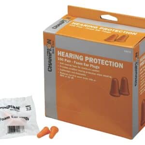 Champion Molded Foam Ear Plugs 100 Pair Orange 32 dB NRR
