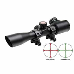 Truglo Tru-Brite Xtreme 4x32 illuminated Mil-Dot tactical rifle scope with rings, black matte finish