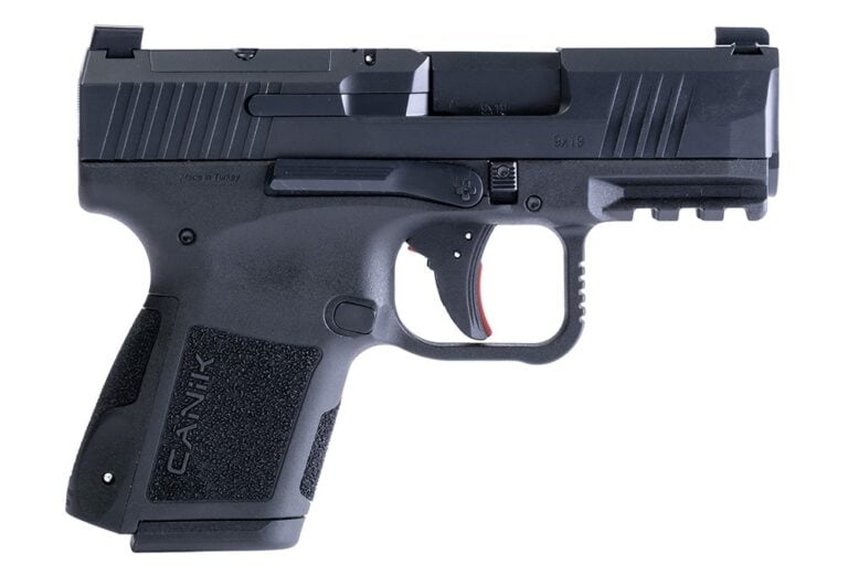Canik Mete MC9 9mm 3.18in black pistol with 12- and 15-round magazines