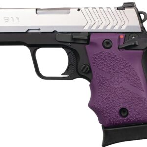 Hogue purple ambidextrous rubber grip for Springfield Armory 911 9mm