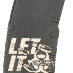 Black Rain Ordnance 30rd polymer magazine .223 Rem/5.56 NATO with 'Let It Rain' laser-etched engraving