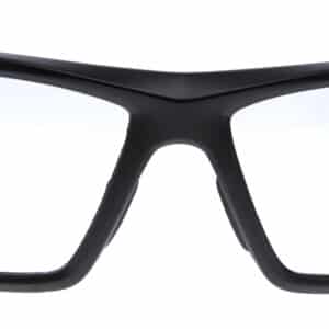 Walker's IKON Forge clear lens shooting glasses with matte black rubber frame and included case