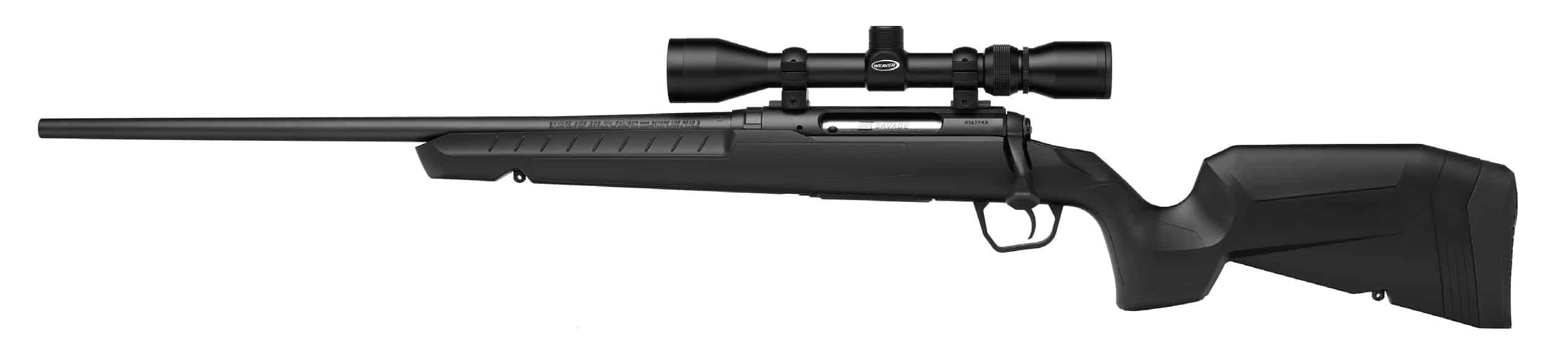 Savage Axis XP 270 Win left-hand rifle with 22 in barrel and mounted 3-9x40 scope