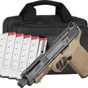 Smith & Wesson M&P 5.7 two-tone FDE frame black slide 5-inch threaded barrel