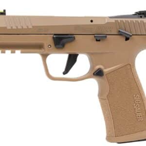 Sig Sauer P322 .22 LR 4-inch coyote tan optic-ready pistol with fiber optic sights