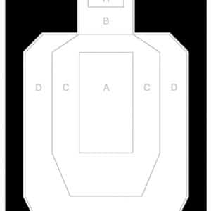 Action Target IPSC high-visibility silhouette paper targets 23 x 35, 100 per box