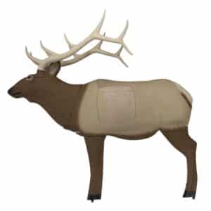 GlenDel half-scale elk 3D archery target with replaceable 12x12x12 core and lifelike paint