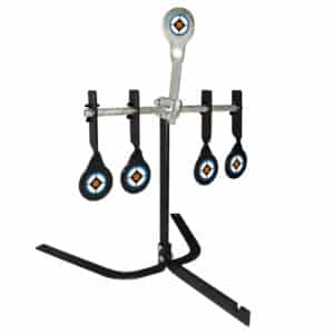 Do All Outdoors .22 Auto Reset Pro Style reactive steel target with four flip-up plates
