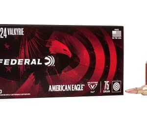 Federal American Eagle .224 Valkyrie 75gr TMJ 20rd box front