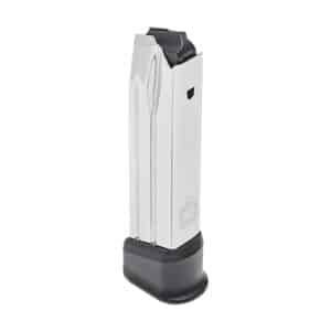Springfield Armory XD-M Elite 22rd 9mm stainless steel magazine, silver finish