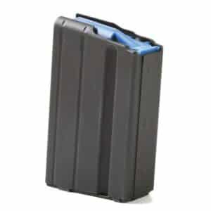 ASC AR-15 stainless steel magazine 6.5 Grendel 5rd black with blue follower