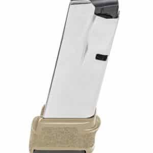 Springfield Armory Hellcat 15-round 9mm magazine with Flat Dark Earth extended floorplate