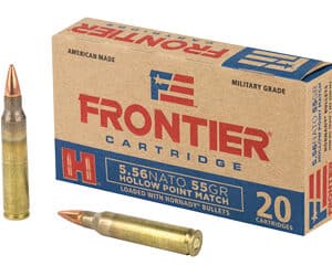 Hornady Frontier 5.56 NATO 55 gr HP Match ammunition 20-count box