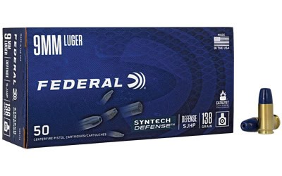 Federal Syntech Defense 9mm 138gr SJHP box - 50 rounds