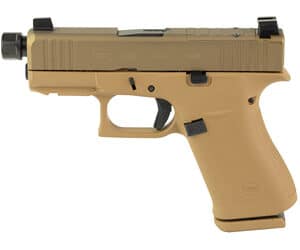 GLOCK 43X 9mm Two-Tone FDE with threaded barrel