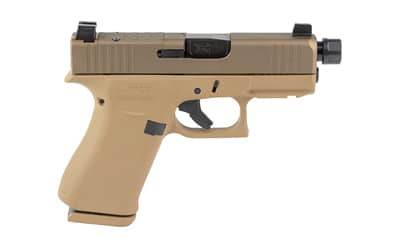 Glock G43X HP 9mm Flat Dark Earth pistol with 3.92 inch barrel and slim mounting rail