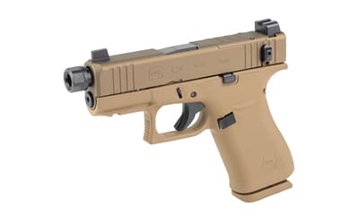 Glock G43X HP 9mm Flat Dark Earth pistol with 3.92 inch barrel and slim mounting rail