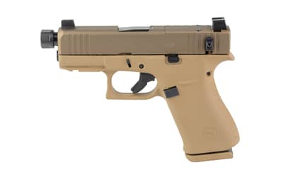Glock G43X HP 9mm Flat Dark Earth pistol with 3.92 inch barrel and slim mounting rail