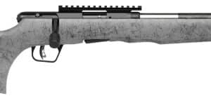 Savage B22 TimberLite Thumbhole .22 LR 18in carbon fiber wrapped barrel grey thumbhole stock