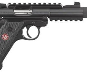 Ruger Mark IV Tactical 22 LR pistol with 4.4 inch threaded barrel and Picatinny rails
