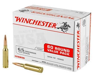 Winchester USA 6.5 Creedmoor 125 gr Open Tip 60-round box