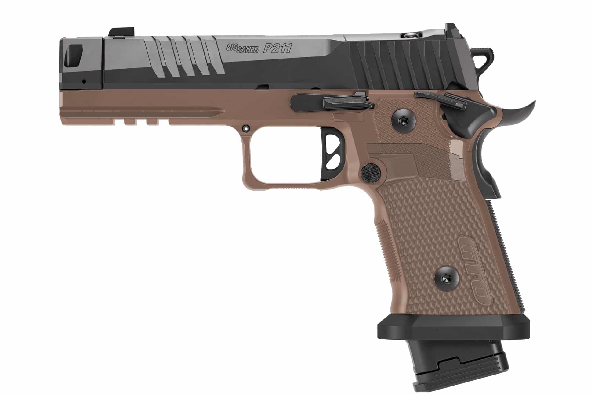 SIG Sauer P211-GTO Combat 9mm 4.4 in pistol with Coyote G10 grips
