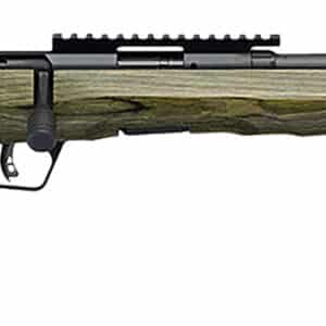 Savage B22 Timber Tactical bolt-action rifle .22 WMR with 18 inch fluted threaded barrel and OD green laminate stock