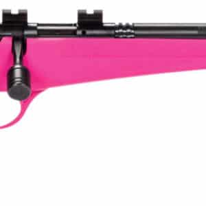 Savage Rascal FV-SR .22 LR pink synthetic youth rifle with threaded heavy barrel