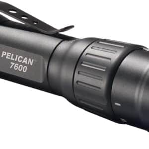 Pelican 7600 tactical flashlight black anodized white red green LEDs 944 lumens