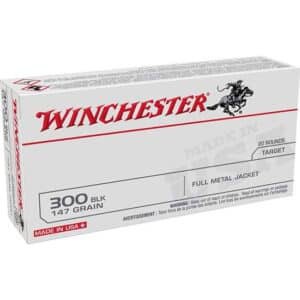 Winchester USA 300 AAC Blackout 147 gr FMJ 20-round box
