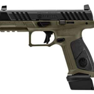 Beretta APX A1 Tactical 9mm 4.8 inch threaded barrel OD green frame black slide