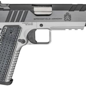 Springfield Armory Emissary 1911 9mm 5 inch stainless frame blued slide black G10 grips