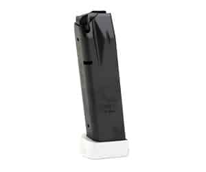 Sig Sauer P226 X-Five 20rd 9mm steel magazine with white aluminum basepad