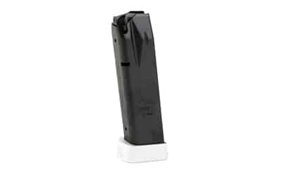 Sig Sauer P226 X-Five 20rd 9mm steel magazine with white aluminum basepad