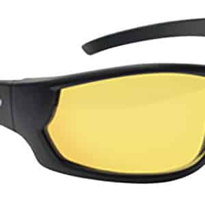 Walkers IKON Carbine shooting glasses matte black frame amber lens with case