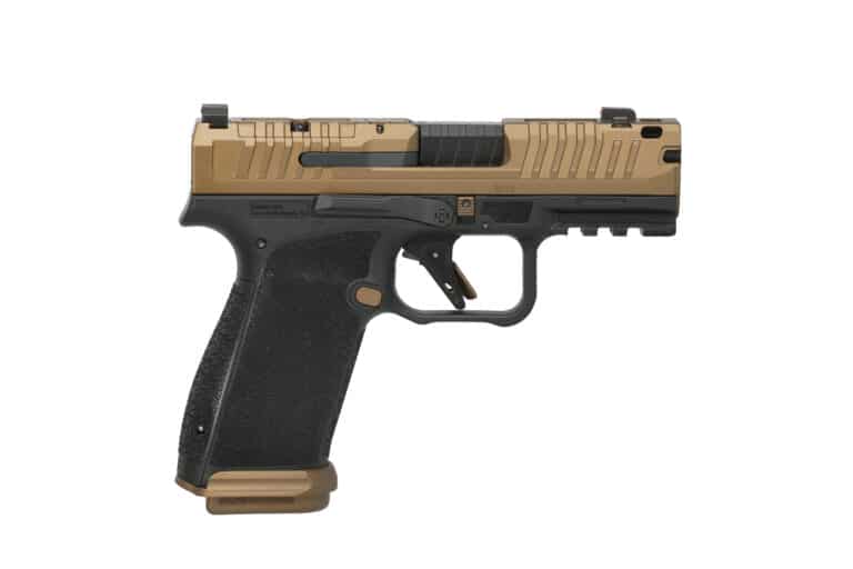 CANIK METE MC9 PRIME 9mm semi-automatic pistol in black and bronze finish, 17+1 capacity