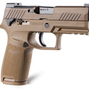 Sig Sauer P320 M18 9mm 3.9-inch Coyote PVD pistol with Siglite front sight and night-sight rear plate
