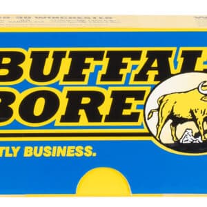 Buffalo Bore 19G20 Tactical Strictly Business .357 Magnum 125 gr JHP ammunition box and cartridges