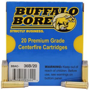 Buffalo Bore 36B20 .32 H&R Magnum +P 130gr Hard Cast ammunition 20-count box