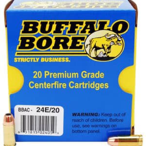 Buffalo Bore 9mm Luger +P 124 gr JHP box, 20 rounds