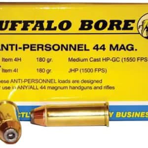Buffalo Bore 4I20 Strictly Business .44 Magnum 180gr Jacketed Hollow Point 20-round box