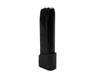 Shield Arms S15 steel 15rd pistol magazine with +5 extension installed for Glock 43X 48, black nitride