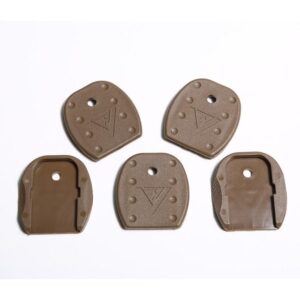 TangoDown Vickers Tactical flared magazine floor plates 5-pack tan for Glock magazines