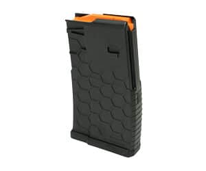 Hexmag 20-round AR-10/.308 SR-25 magazine, PolyHex2, black with orange follower