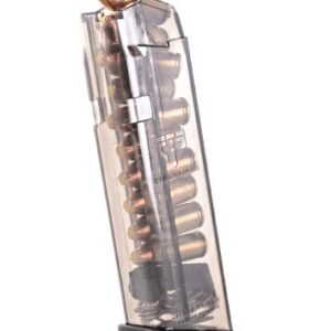 ETS Group GLK1710 10rd 9mm clear polymer magazine compatible with Glock models