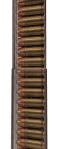 ETS 40-round Carbon Smoke polymer magazine for Sig Sauer P320 with translucent body