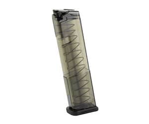 ETS Group Glock 43 12-round carbon smoke polymer magazine with translucent body