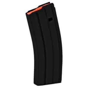ASC AR-15 30-round aluminum magazine .223 Remington black Marlube finish with orange follower