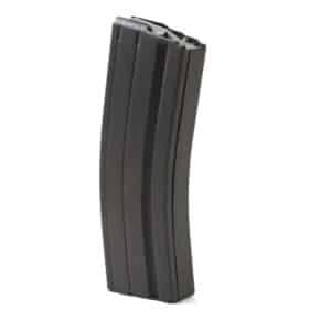 ASC 25rd stainless steel AR-15 magazine for 6.8mm Remington SPC, black finish, grey follower