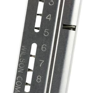Wilson Combat ETM 8rd 9mm Compact 1911 stainless steel magazine with flush-fit base pad